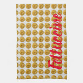 フードラバー用フェツシネパスタ麺パターン キッチンタオル (縦)