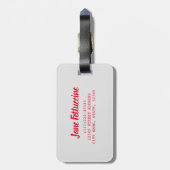 フードラバー用フェツシネパスタ麺パターン ラゲッジタグ (裏面縦)