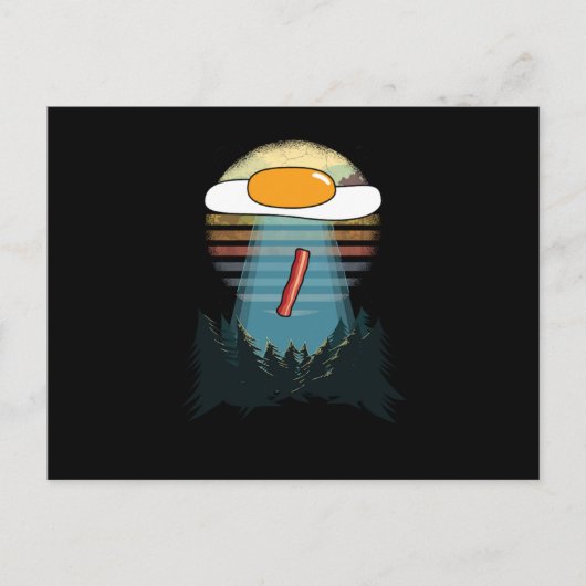 フードラバー エイリアン パン ギフト 卵 UFO ベーコン A ポストカード (正面)