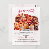 フードラバー、デザートラバーパーティの招待状 ポストカード (正面/裏面)