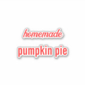フードラベルキャニングジャールホームメイドパンプキンパイ シール (正面)