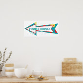 フードリンクアローサインカーニバルサーカス誕生日LFT ポスター (キッチン)