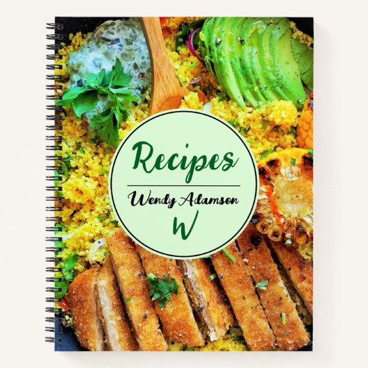 フードレシピブックforホーム調理師&シェフ | 料理 ノートブック (正面)