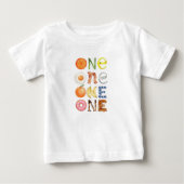 フードワン 初めての誕生日 ベビーTシャツ (正面)