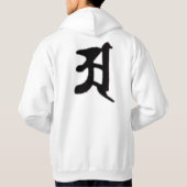 フード付きのスエットシャツ パーカ (裏面)