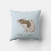 フード付きのラットの石のAgoutiのフード付きのラット クッション (裏面)