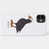 フード付きイッカクの鳥の漫画イラスト Case-Mate iPhoneケース (裏面(横))