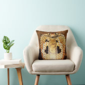 フード付きコブラのヘビ/編集可能火の燃えること! クッション (椅子)