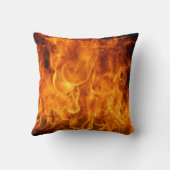 フード付きコブラのヘビ/編集可能火の燃えること! クッション (裏面)