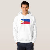 フード付きスウェットシャツとフィリピン国旗 パーカ (正面フル)