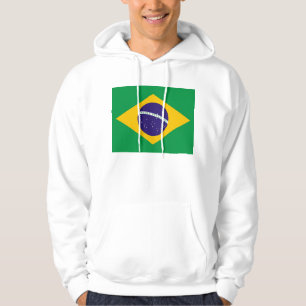 フード付きスウェットシャツとブラジル国旗 パーカ