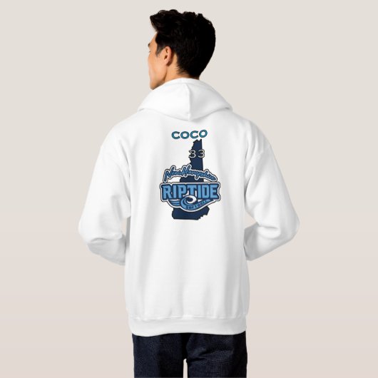 フード付きスウェットシャツと名前をカスタムする番号 パーカ (裏面フル)