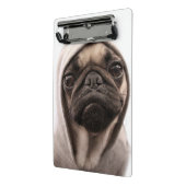フード付きスウェットシャツのパグ ミニクリップボード (アングル2)