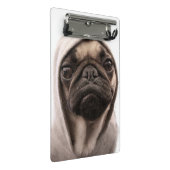 フード付きスウェットシャツのパグ ミニクリップボード (アングル)