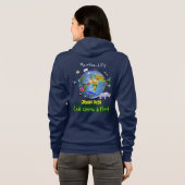 フード付きスウェットシャツを絵を描く最後のチャンス パーカ (裏面フル)