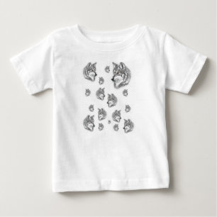 フード付きスウェットシャツウォルフズトドラーズ ベビーTシャツ