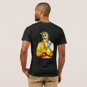 フード付きスウェットシャツスタイリッシュとTシャツのアートデザイン Tシャツ (裏面フル)