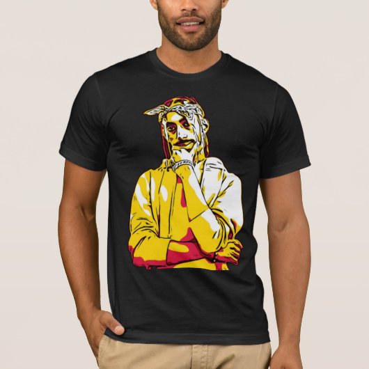 フード付きスウェットシャツスタイリッシュとTシャツのアートデザイン Tシャツ (正面)