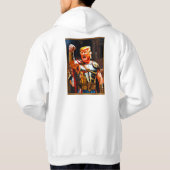 フード付きスウェットシャツデザインバイドナルドトランプスマイル パーカ (裏面)