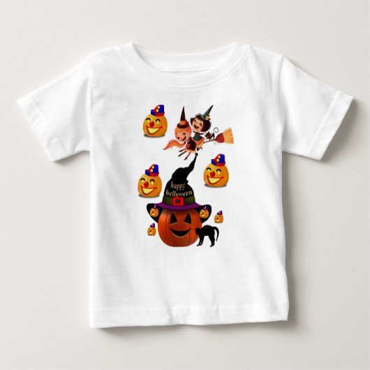 フード付きスウェットシャツハロウィーン幼児 ベビーTシャツ (正面)