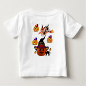 フード付きスウェットシャツハロウィーン幼児 ベビーTシャツ (裏面)