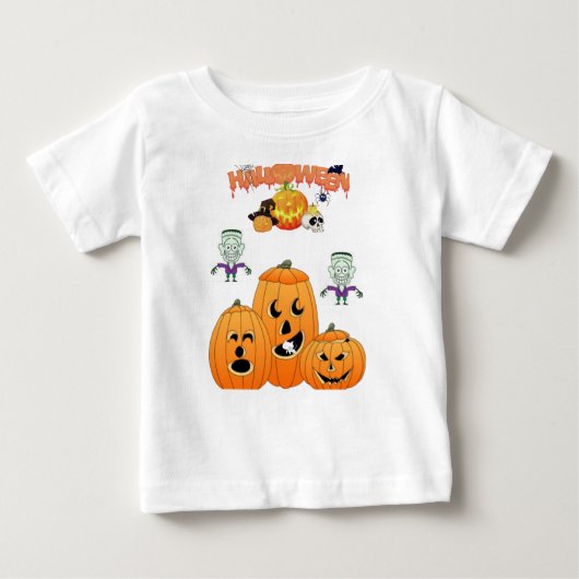 フード付きスウェットシャツハロウィーン幼児 ベビーTシャツ (正面)