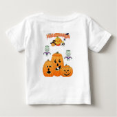 フード付きスウェットシャツハロウィーン幼児 ベビーTシャツ (裏面)