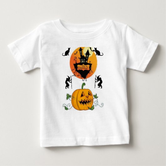 フード付きスウェットシャツハロウィーン幼児 ベビーTシャツ (正面)