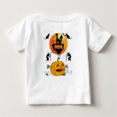 フード付きスウェットシャツハロウィーン幼児 ベビーTシャツ (裏面)