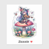 フード付きスウェットシャツ遊のヴァイオラの妖精 シール (シート)