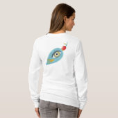フード付きスウェットシャツ鳥 Tシャツ (裏面フル)