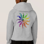 フード付きスウェットシャツ – カラーホイール(名前あり) (裏面)