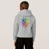 フード付きスウェットシャツ – カラーホイール(名前あり) (裏面フル)