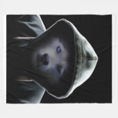 フード付きスウェットシャツ·ハスキー·クールラヴァーズ|贈おもしろいり物のハスキー所有者 フリースブランケット (正面(横))