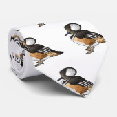 フード付きメルガンザー鳥の漫画イラストレーション ネクタイ (ロール)