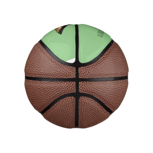 フード付きメルガンザー鳥の漫画イラストレーション ミニバスケットボール (右)