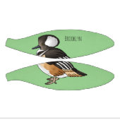 フード付きメルガンザー鳥の漫画イラストレーション ミニバスケットボール (パネル)