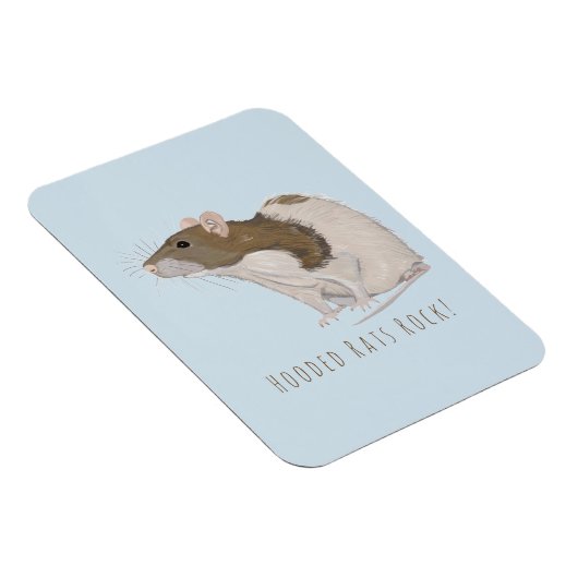 フード付きラットのロックアゴーティフード付きラット マグネット (右側)