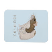 フード付きラットのロックアゴーティフード付きラット マグネット (横)