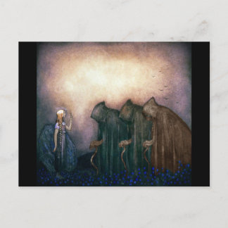 フード付き姿 ポストカード