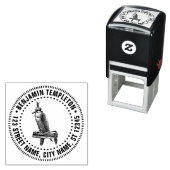 フード付き《鳥》ハヤブサ猛禽名差出人住所 セルフインキングスタンプ (インサイチュ)