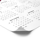 フード付カラフルカレンダーの猫 ポスター (角)