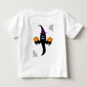 フード付ハロウィーン幼児 ベビーTシャツ (裏面)