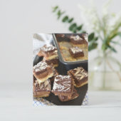 フード写真の億万長者のショートブレッドスライス ポストカード (スタンド正面)