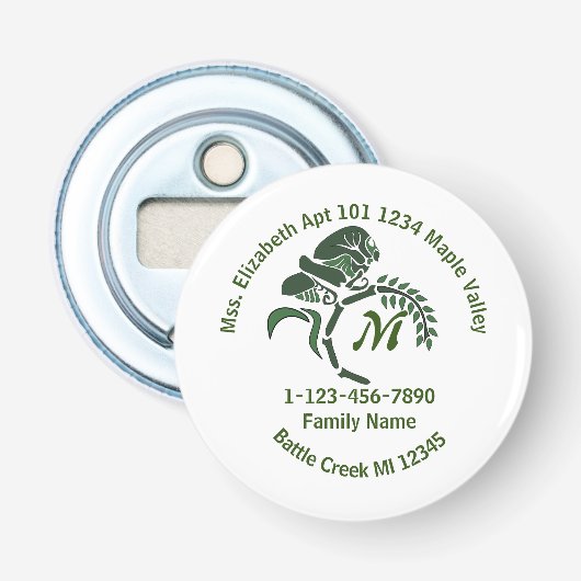 フード失った付きグラスパーファミリーホームアドレス 栓抜き (正面)