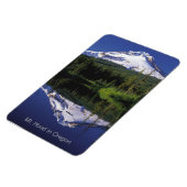 フード山と湖に反射4"x6" マグネット (左側)