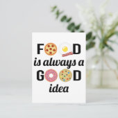 フード恋人I - "食べ物は常に良いアイディア"引用文 ポストカード (スタンド正面)