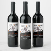 フード悪いダンスでゴシック結婚体の骨格を動かす ワインラベル (ボトル)