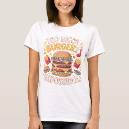 フード愛好家のためのレトロバーガー愛好家タイポグラフィーデザイン Tシャツ