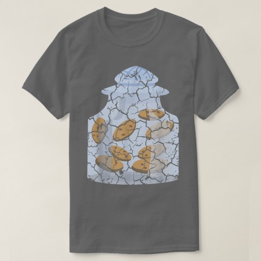 フード料理グルメクッキージャー動揺して Tシャツ (デザイン正面)